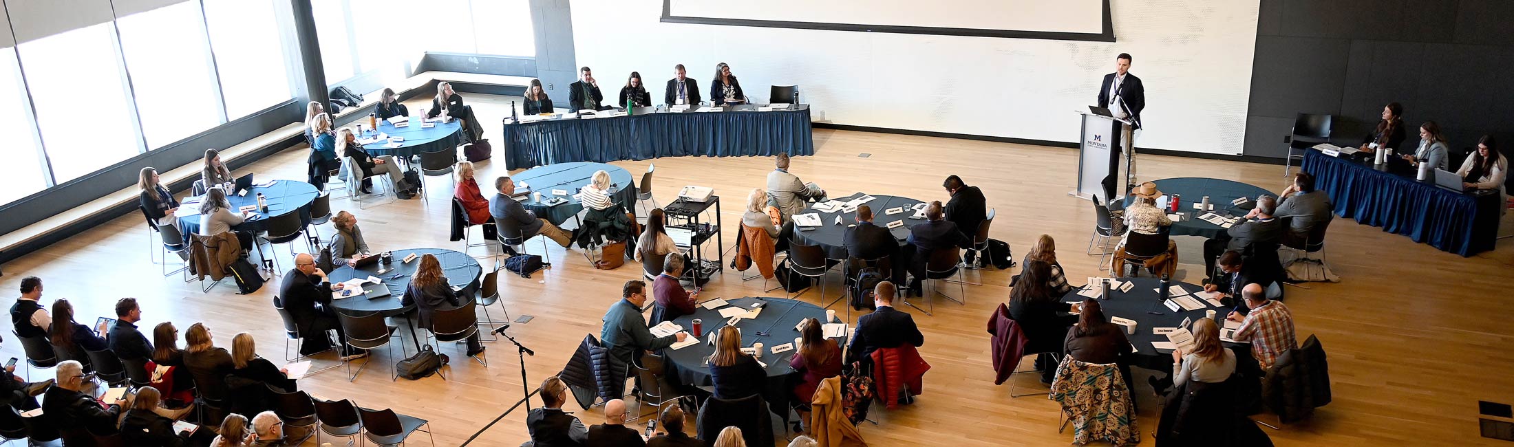 RHTP Advisory Meeting people seated at presentation