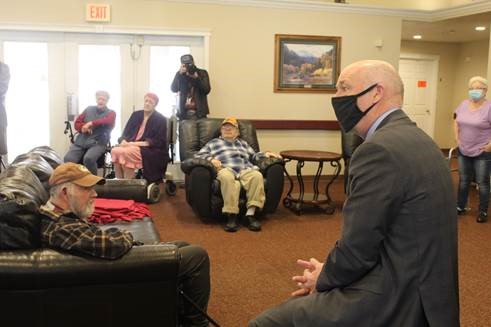 Governor Gianforte Visiting Long-Term Care Facility
